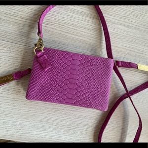 Foly & Corrina Pink leather cross body